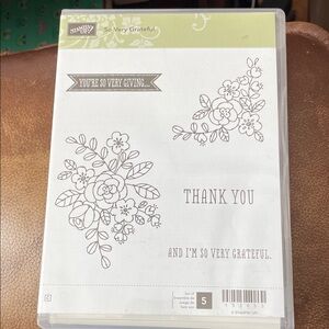 Stampin' Up! So Very Grateful Thank You Card Set - Black and White